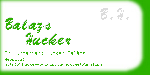 balazs hucker business card
